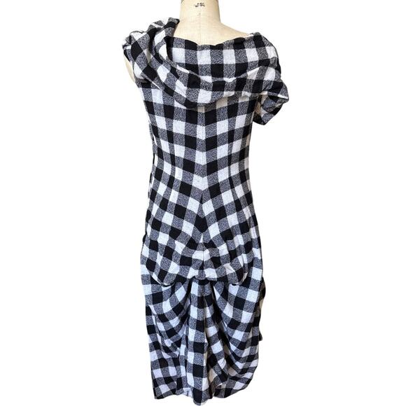 Morgane Le Fay Rodin Dress in Wool Buffalo Check Size Large - Picture 3 of 9